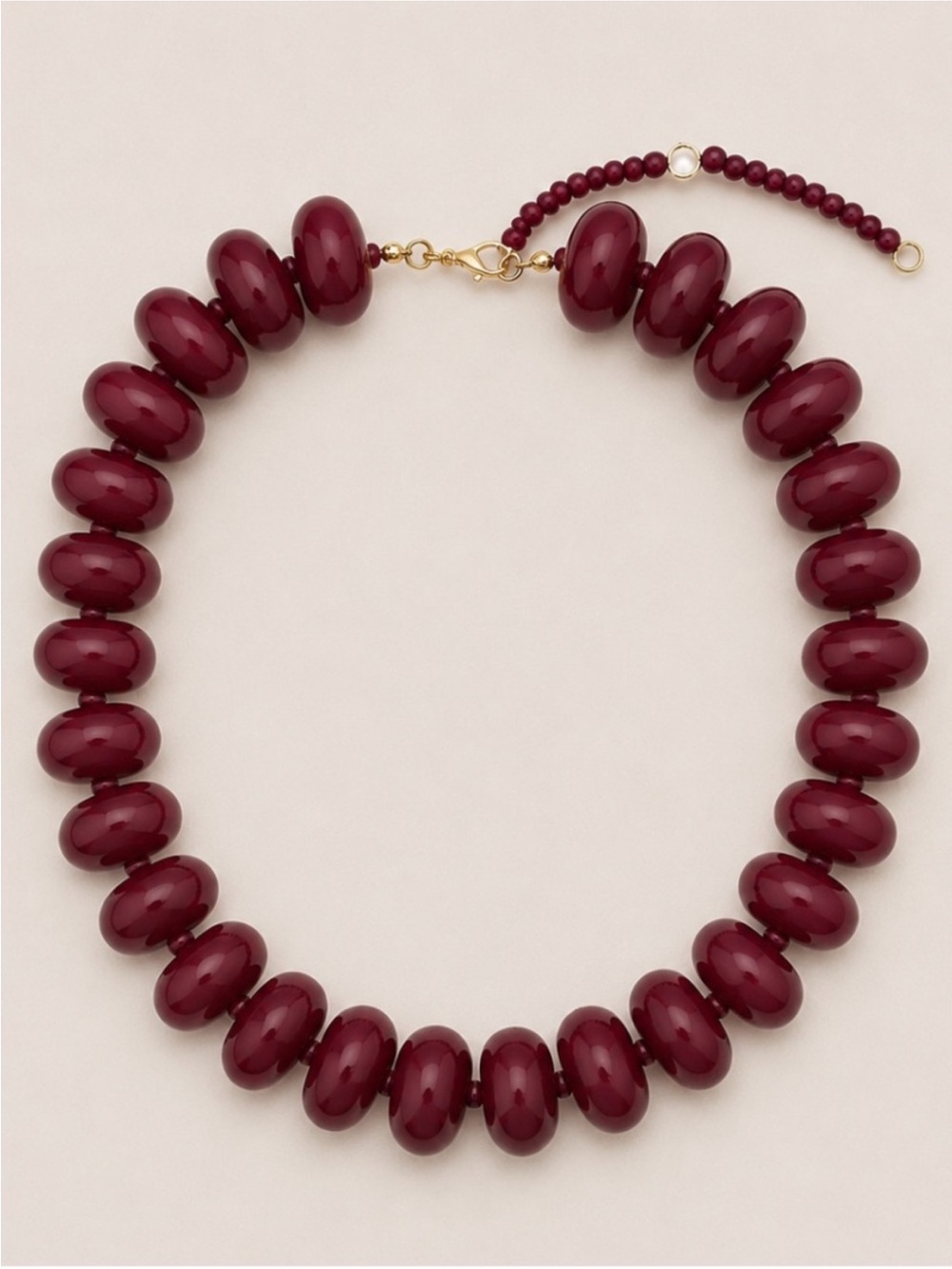 New! Preppy Warm Mulberry Red Wine Dopamine Necklace NWOT 2001